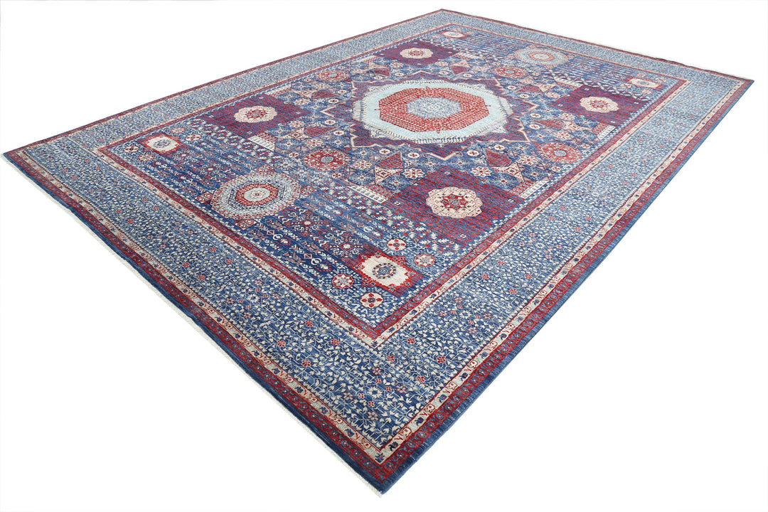 Hand Knotted Fine Mamluk Wool Rug 9' 11" x 13' 11" - No. AT83740