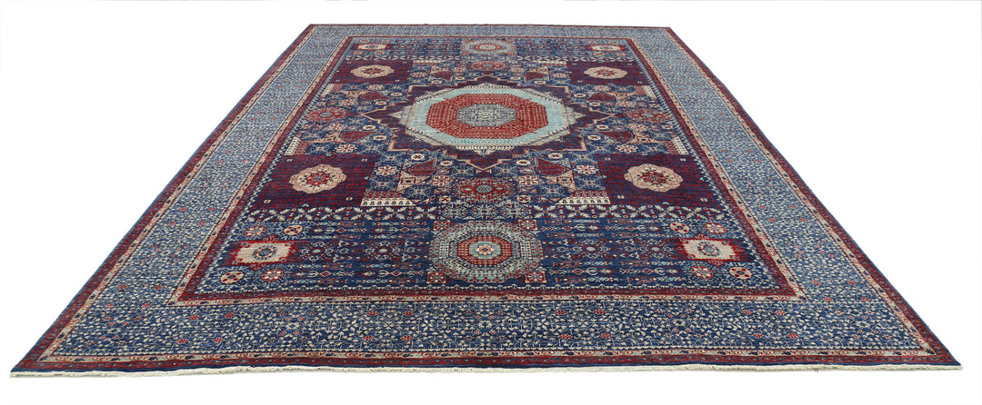 Hand Knotted Fine Mamluk Wool Rug 9' 11" x 13' 11" - No. AT83740