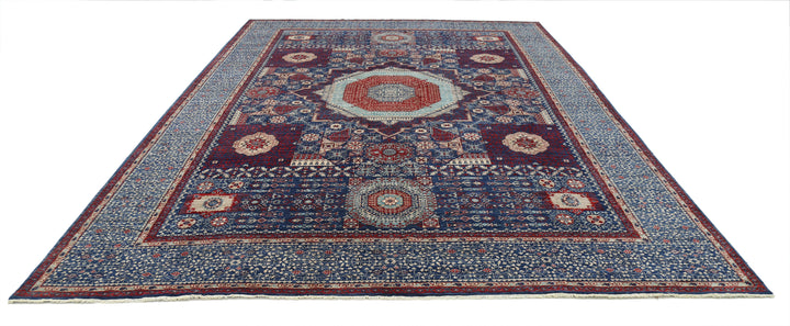 Hand Knotted Fine Mamluk Wool Rug 9' 11" x 13' 11" - No. AT83740