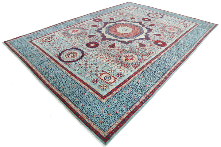 Hand Knotted Fine Mamluk Wool Rug 9' 11" x 14' 1" - No. AT29472