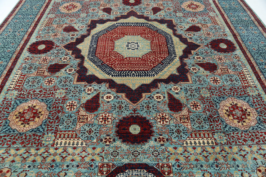 Hand Knotted Fine Mamluk Wool Rug 9' 11" x 14' 1" - No. AT29472