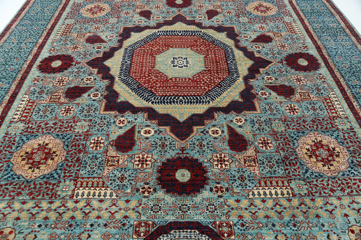 Hand Knotted Fine Mamluk Wool Rug 9' 11" x 14' 1" - No. AT29472