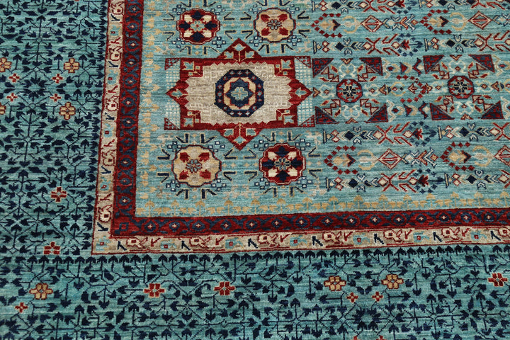 Hand Knotted Fine Mamluk Wool Rug 9' 11" x 14' 1" - No. AT29472