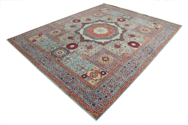 Hand Knotted Fine Mamluk Wool Rug 7' 11" x 9' 11" - No. AT41948