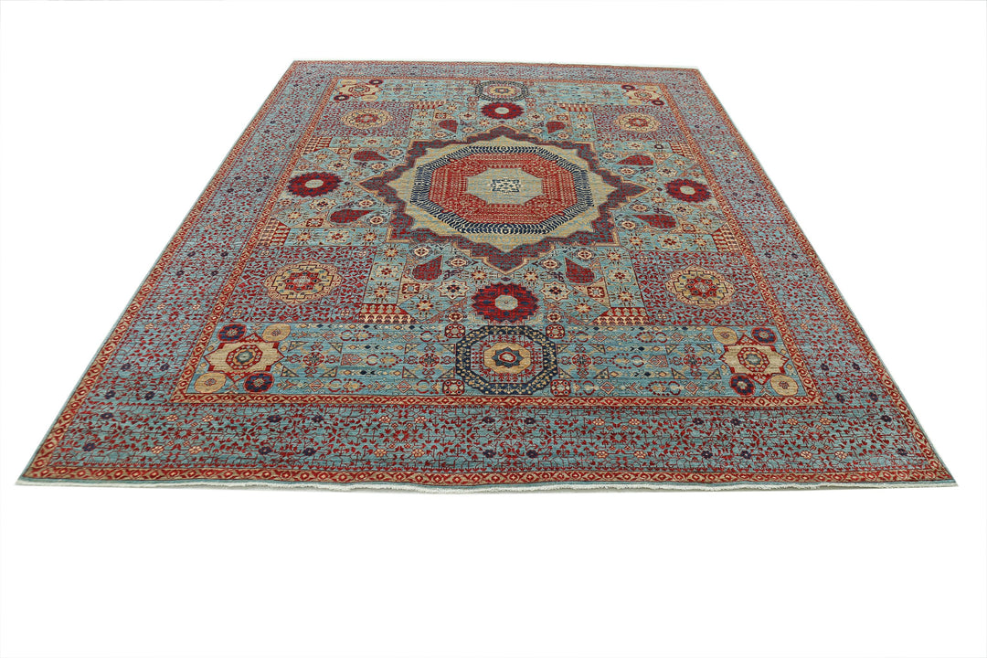 Hand Knotted Fine Mamluk Wool Rug 7' 11" x 9' 11" - No. AT41948