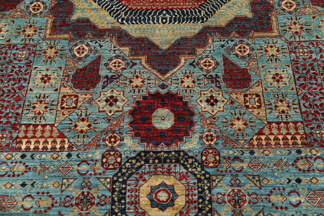 Hand Knotted Fine Mamluk Wool Rug 7' 11" x 9' 11" - No. AT41948