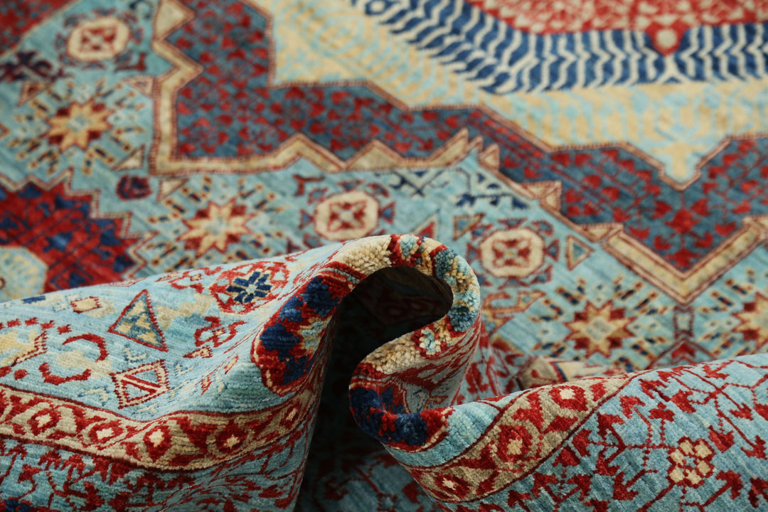 Hand Knotted Fine Mamluk Wool Rug 7' 11" x 9' 11" - No. AT41948