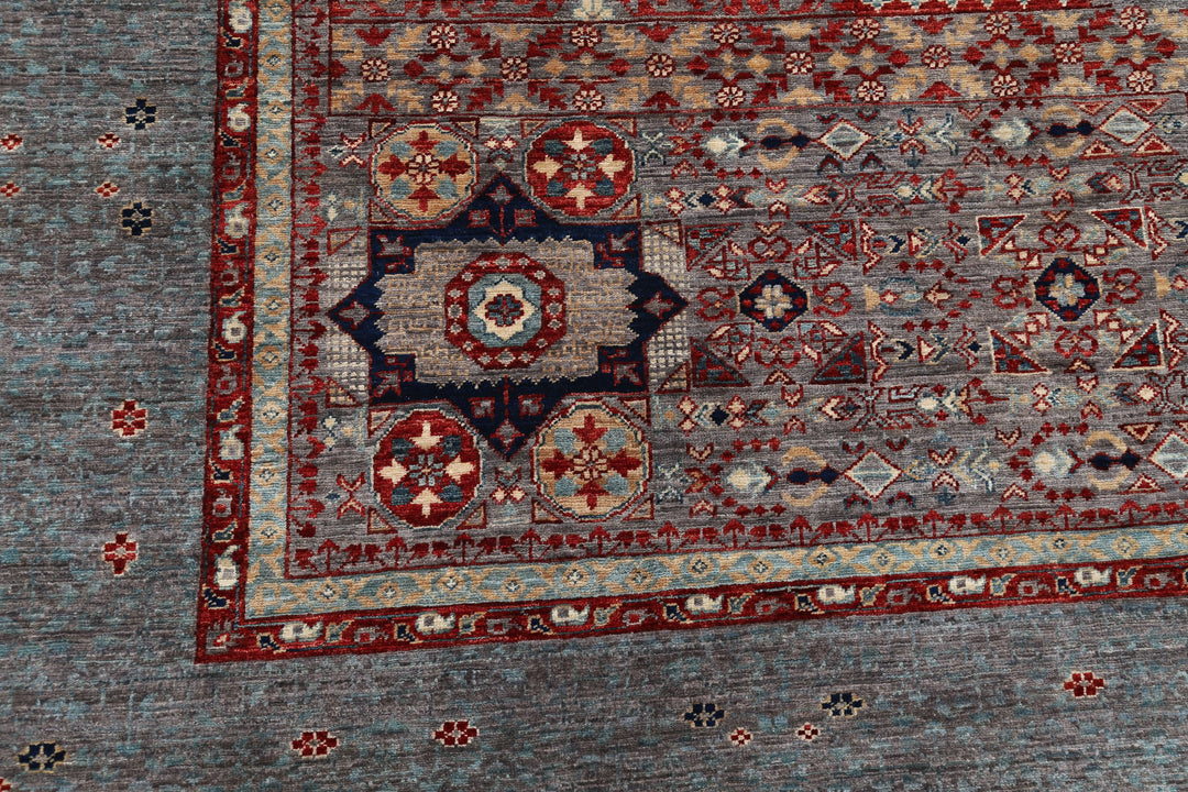Hand Knotted Fine Mamluk Wool Rug 8' 10" x 11' 10" - No. AT82939