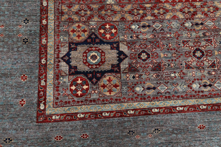 Hand Knotted Fine Mamluk Wool Rug 8' 10" x 11' 10" - No. AT82939