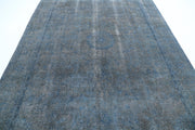 Hand Knotted Transitional Overdye Mashad Wool Rug 7' 8" x 10' 11" - No. AT35930