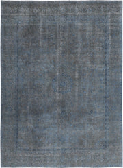 Hand Knotted Transitional Overdye Mashad Wool Rug 7' 8" x 10' 11" - No. AT35930
