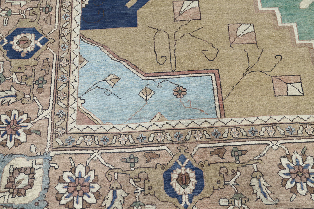 Hand Knotted Vintage Persian Meshkabad Wool Rug 11' 10" x 14' 6" - No. AT11357