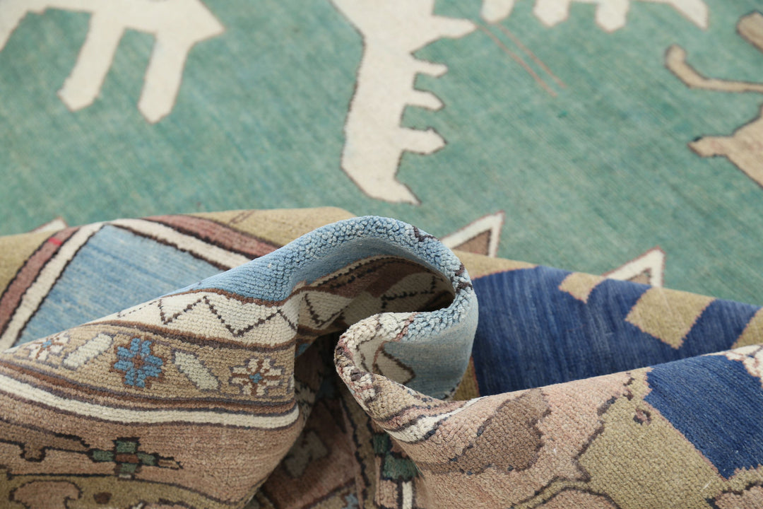 Hand Knotted Vintage Persian Meshkabad Wool Rug 11' 10" x 14' 6" - No. AT11357