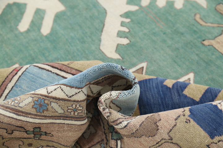 Hand Knotted Vintage Persian Meshkabad Wool Rug 11' 10" x 14' 6" - No. AT11357