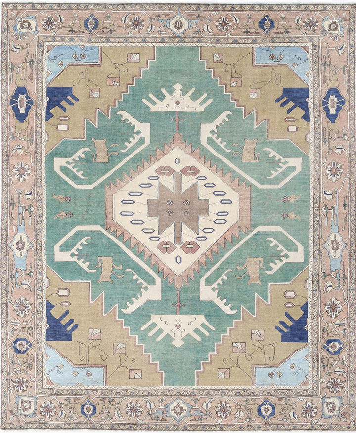 Hand Knotted Vintage Persian Meshkabad Wool Rug 11' 10" x 14' 6" - No. AT11357