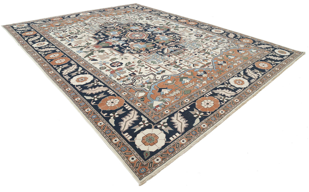 Hand Knotted Vintage Persian Meshkabad Wool Rug 12' 0" x 15' 2" - No. AT49597