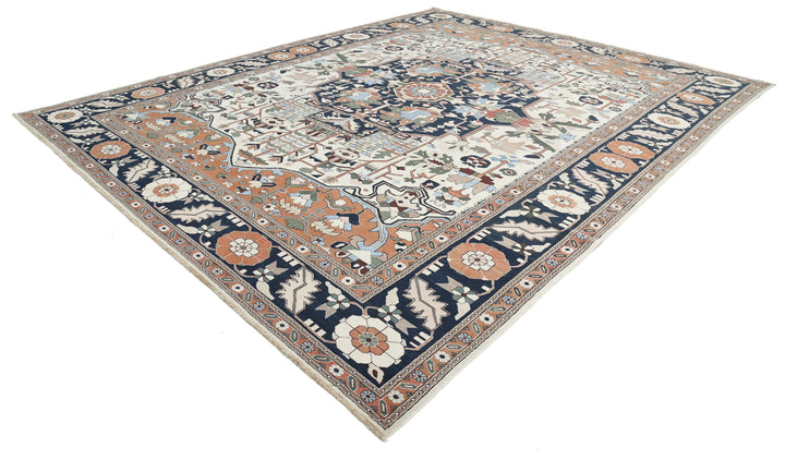 Hand Knotted Vintage Persian Meshkabad Wool Rug 12' 0" x 15' 2" - No. AT49597