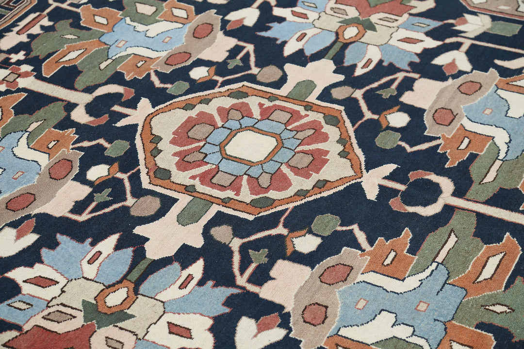 Hand Knotted Vintage Persian Meshkabad Wool Rug 12' 0" x 15' 2" - No. AT49597