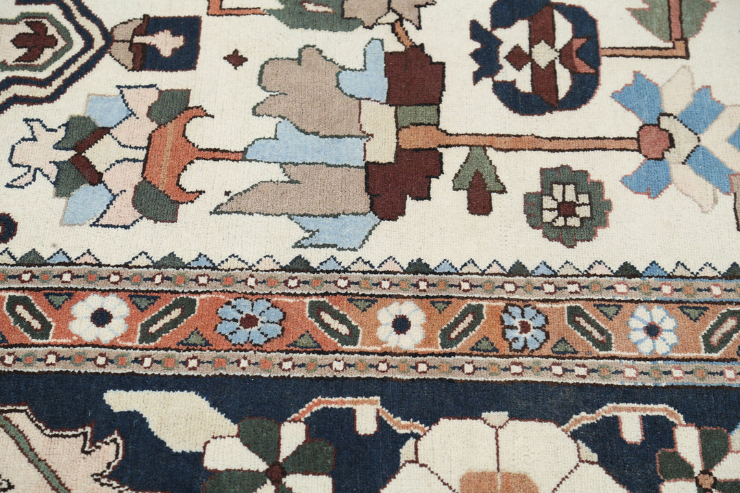 Hand Knotted Vintage Persian Meshkabad Wool Rug 12' 0" x 15' 2" - No. AT49597