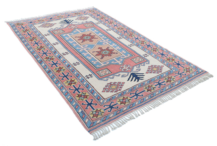 Hand Knotted Vintage Turkish Milas Wool Rug 5' 2" x 7' 11" - No. AT46875