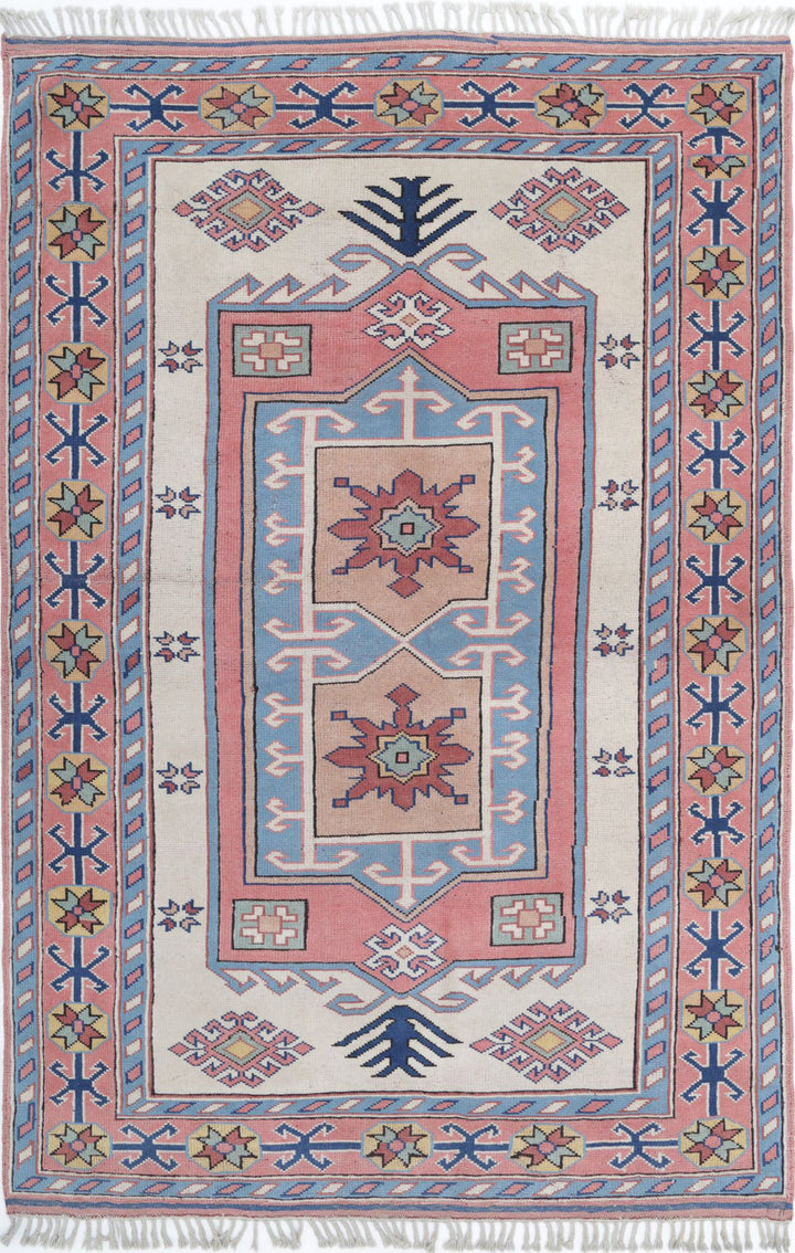 Hand Knotted Vintage Turkish Milas Wool Rug 5' 2" x 7' 11" - No. AT46875