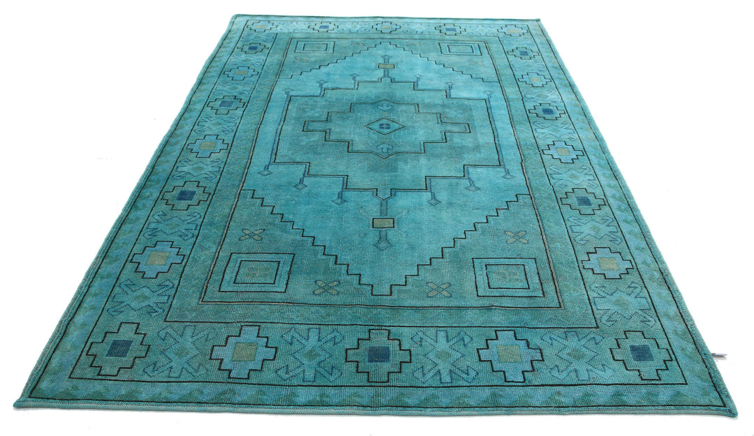 Hand Knotted Vintage Turkish Milas Wool Rug 6' 3" x 9' 1" - No. AT83924