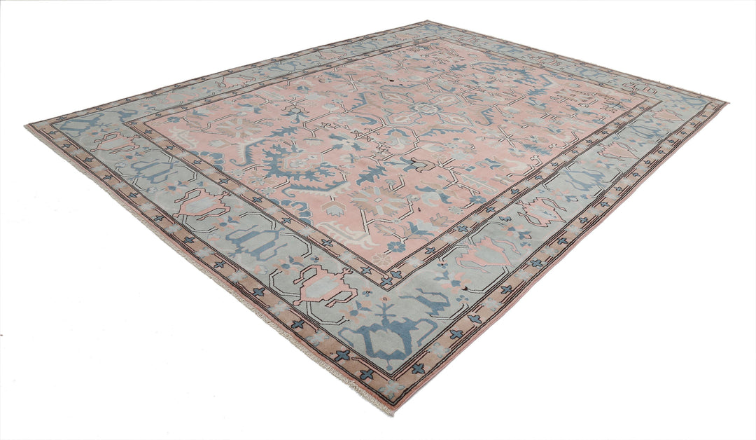 Hand Knotted Vintage Turkish Milas Wool Rug 8' 9" x 11' 6" - No. AT82305