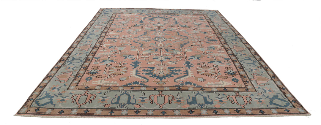 Hand Knotted Vintage Turkish Milas Wool Rug 8' 9" x 11' 6" - No. AT82305