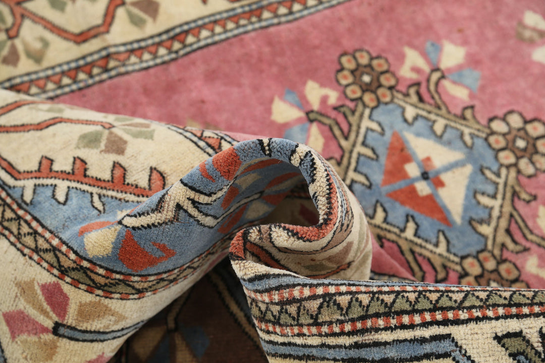 Hand Knotted Vintage Turkish Milas Wool Rug 6' 9" x 9' 3" - No. AT28787