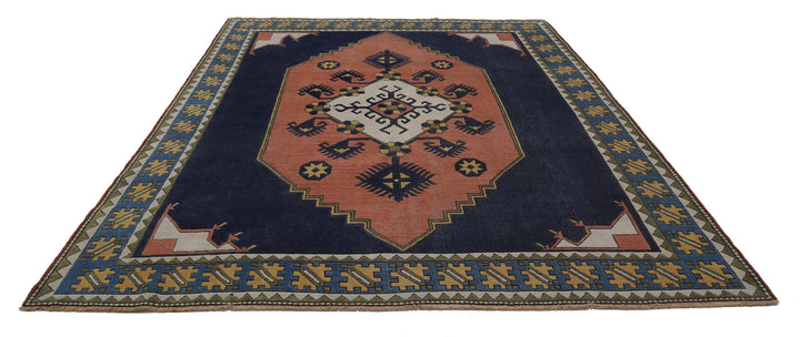 Hand Knotted Vintage Turkish Milas Wool Rug 8' 2" x 10' 10" - No. AT39609