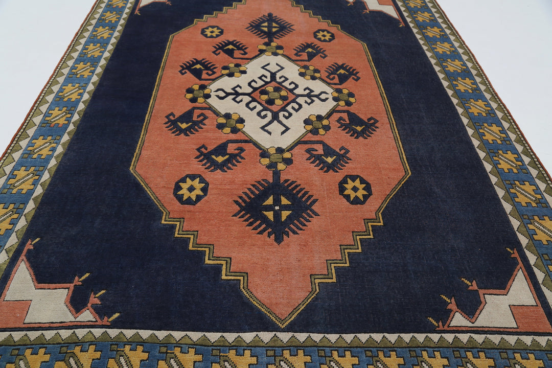 Hand Knotted Vintage Turkish Milas Wool Rug 8' 2" x 10' 10" - No. AT39609