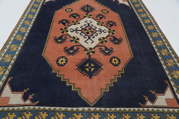 Hand Knotted Vintage Turkish Milas Wool Rug 8' 2" x 10' 10" - No. AT39609