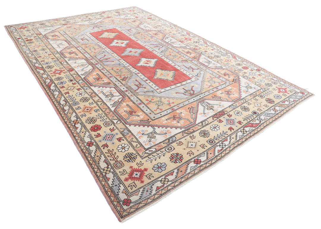 Hand Knotted Vintage Turkish Milas Wool Rug 8' 4" x 12' 4" - No. AT44105