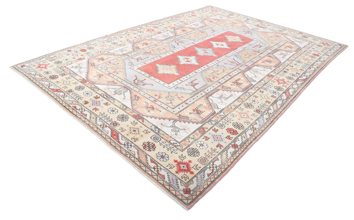 Hand Knotted Vintage Turkish Milas Wool Rug 8' 4" x 12' 4" - No. AT44105