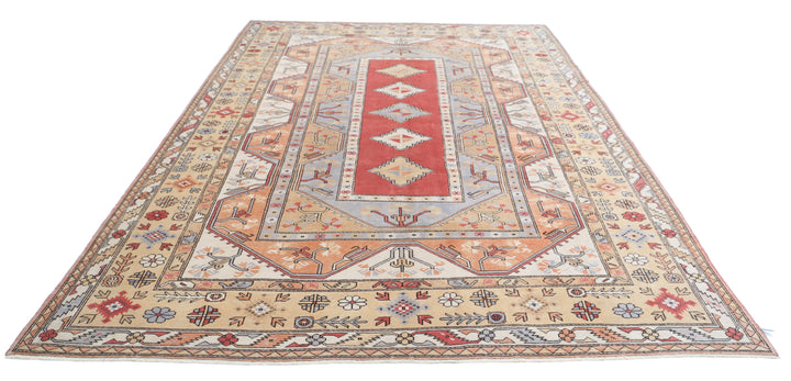 Hand Knotted Vintage Turkish Milas Wool Rug 8' 4" x 12' 4" - No. AT44105
