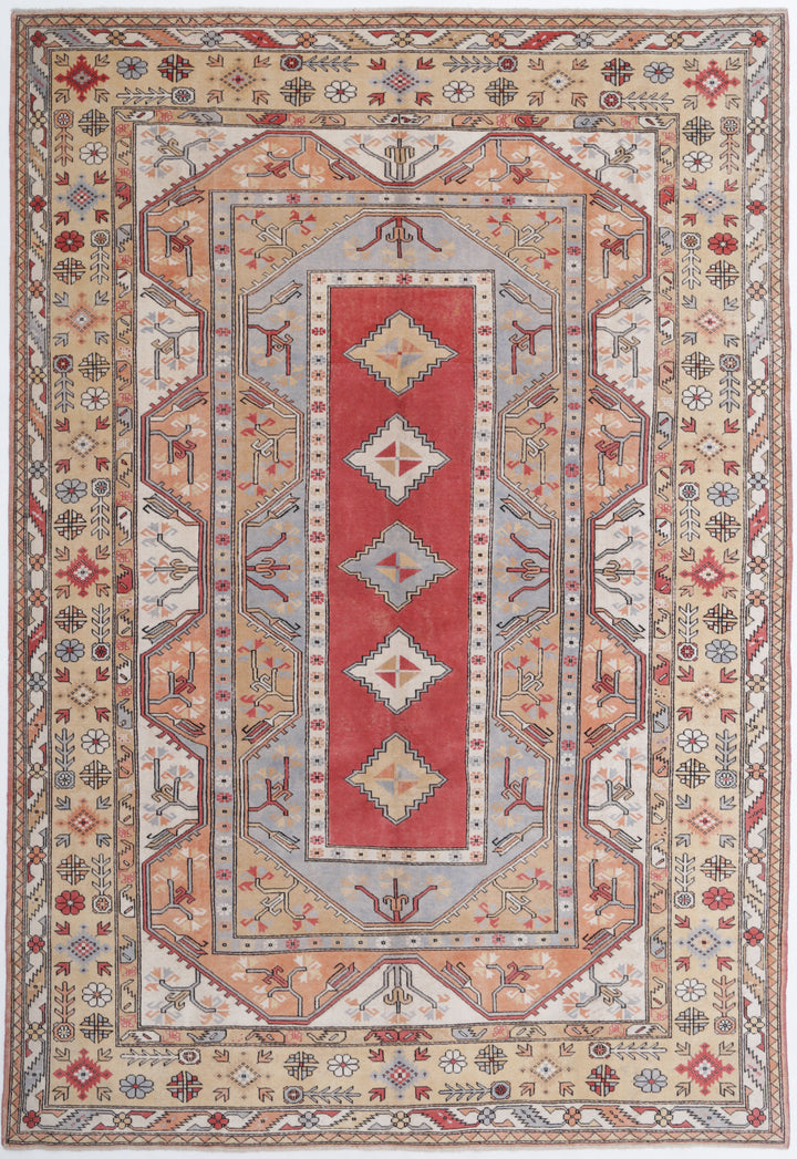 Hand Knotted Vintage Turkish Milas Wool Rug 8' 4" x 12' 4" - No. AT44105