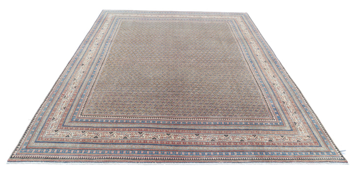 Hand Knotted Vintage Persian Mir Saraband Wool Rug 7' 8" x 10' 4" - No. AT85790