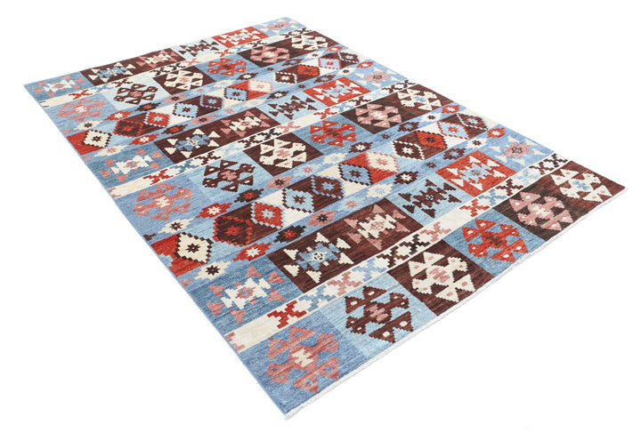 Hand Knotted Modcar Wool Rug 5' 7" x 7' 11" - No. AT18712