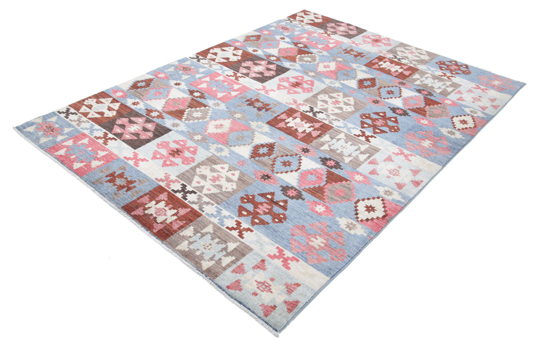 Hand Knotted Modcar Wool Rug 5' 6" x 7' 8" - No. AT48064