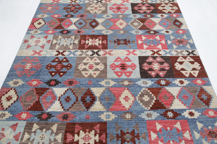 Hand Knotted Modcar Wool Rug 5' 6" x 7' 8" - No. AT48064