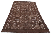 Hand Knotted Vintage Persian Gabbeh Wool Rug 4' 9" x 9' 0" - No. AT23840