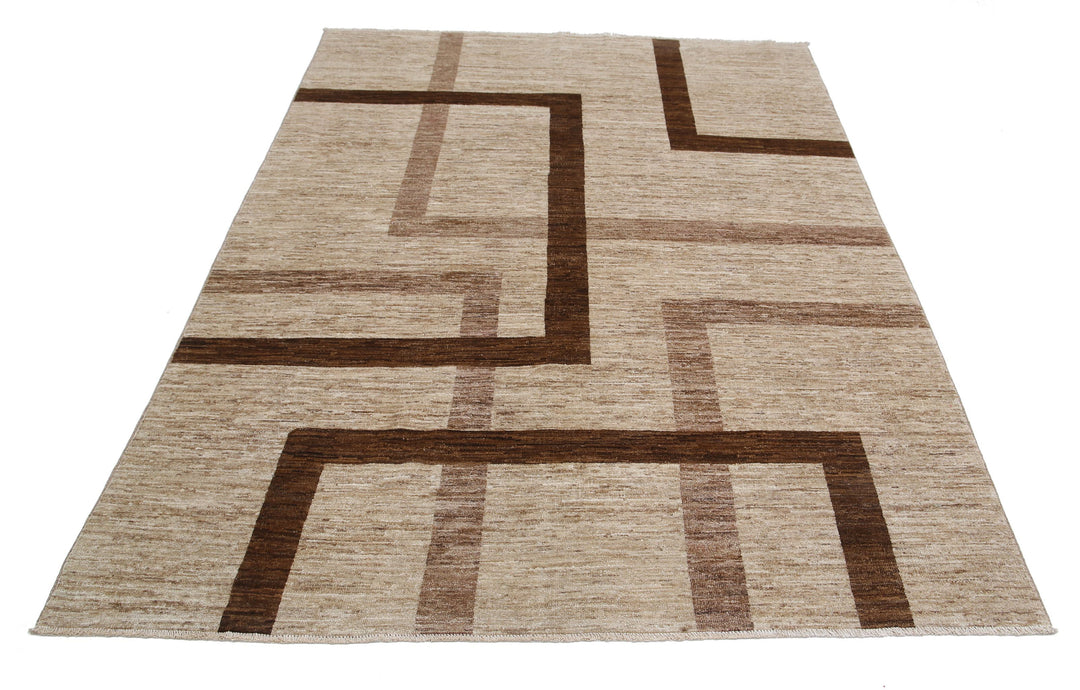 Hand Knotted Modcar Wool Rug 5' 7" x 7' 5" - No. AT63045