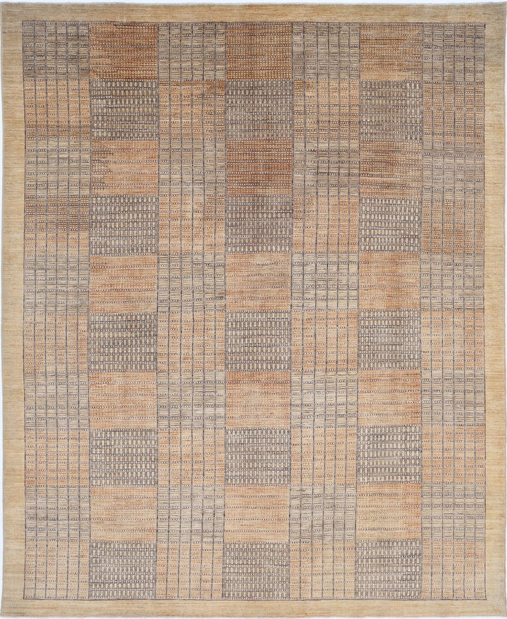 Hand Knotted Modcar Wool Rug 8' 11" x 10' 10" - No. AT34411