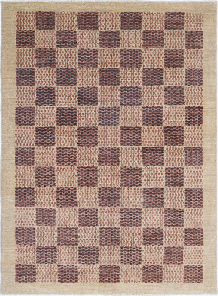 Hand Knotted Modcar Wool Rug 4' 11" x 6' 10" - No. AT68231