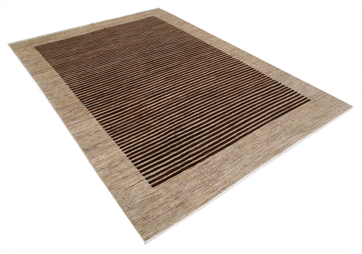 Hand Knotted Modcar Wool Rug 6' 4" x 8' 9" - No. AT46093