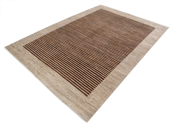 Hand Knotted Modcar Wool Rug 6' 4" x 8' 9" - No. AT46093