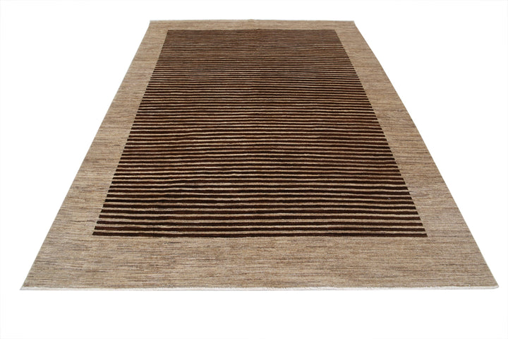 Hand Knotted Modcar Wool Rug 6' 4" x 8' 9" - No. AT46093