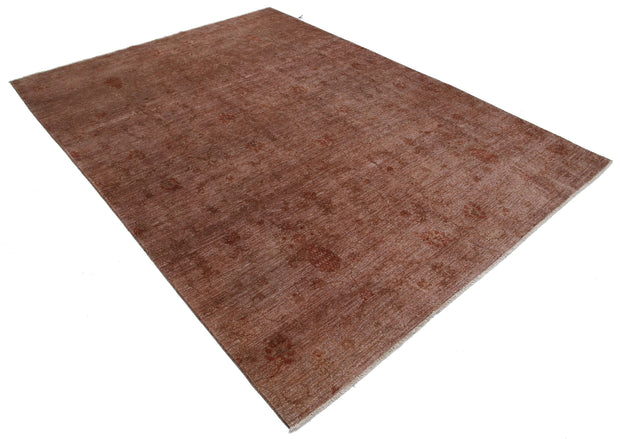 Hand Knotted Overdye Wool Rug 6' 5" x 8' 7" - No. AT57806