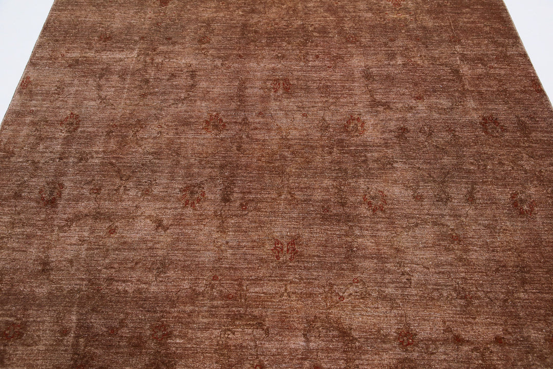 Hand Knotted Overdye Wool Rug 6' 5" x 8' 7" - No. AT57806