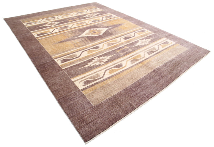 Hand Knotted Navajo Modcar Wool Rug 8' 11" x 11' 8" - No. AT67317